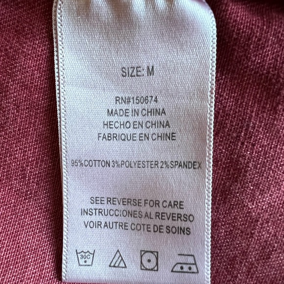 Wash Lab Jungle Denim Blazer -Size M Medium.  Red/Berry Color - Picture 12 of 13